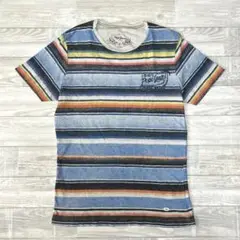 ぺぺジーンズロンドン ボーダーTシャツ 半袖 刺繍 未使用に近い 美品 S