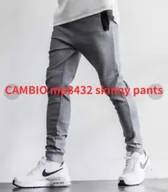 カンビオ　mp8432-切り替えスキニーパンツ　グレー　サイズM