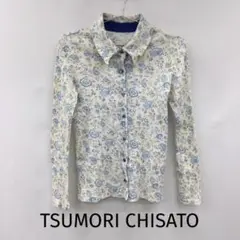 TSUMORI CHISATO クレープ素材長袖花柄シャツ　日本製　サイズ2