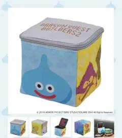 【値下げ】【美品】ドラゴンクエストビルダーズ2 ブロックポーチと缶入りミニタオル