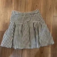 UNIQLO ハウンドトゥース柄 フレアスカート サイズ145-155