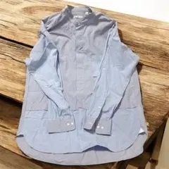 +J ユニクロ UNIQLO スーピマコットンオーバーサイズスタンドカラーシャツ