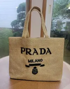 PRADA プラダ♡ブラック かごバッグ　ノベルティ新品 PRADA カゴバッグ かなりレア 美品
