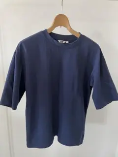 UNIQLO U エアリズムコットンオーバーサイズT ネイビー　Mサイズ