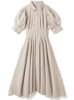 【GRL】【新品訳あり】バックレースアップタックシャツワンピース*L