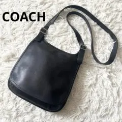 【人気】オールドコーチ ショルダーバッグ サコッシュ 本革レザー 斜め掛け 黒