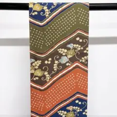 植物と鹿子模様のお洒落な袋帯 着物