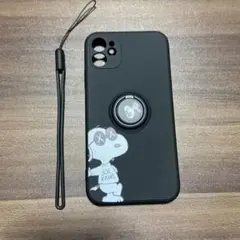 iPhone11 スヌーピー JOE KAWS ブラックソフトケース