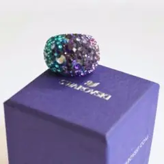スワロフスキー Chic Purple Blue リング