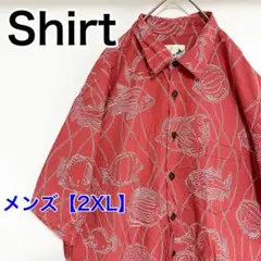 YBA48【US輸入】KAHALA　半袖アロハシャツ【メンズ2XL】赤色他