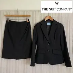 使用感少なめ!THE SUIT COMPANY シルク混 黒スカートスーツ 36