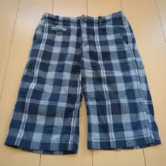 GAP Kids ネイビーとホワイトのチェック柄ハーフパンツ150cm