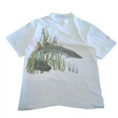 90s 魚　Tシャツ　アート　ナマズ　ヴィンテージ　コピーライト