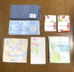 【新品未使用】日本製　ガーゼハンカチ　7点　送料込み