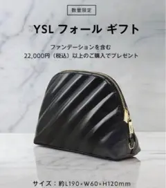 YSL ブラック キルティングポーチ