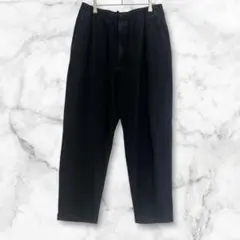 ユニクロ　コットンリラックスアンクルパンツ　ゴムウエスト　ブラック　L ゆったり