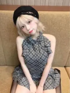 Darich リボンチェックノースリブラウス GRY