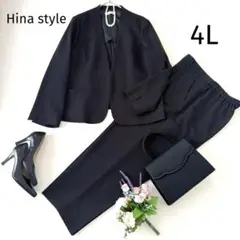 ぱ*だ様 【美品】 Hina style セットアップ 大きいサイズ4L 黒 洗