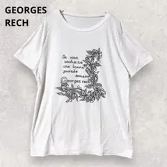 ジョルジュ レッシュ Tシャツ ロゴプリント 38 ホワイト 半袖 2928