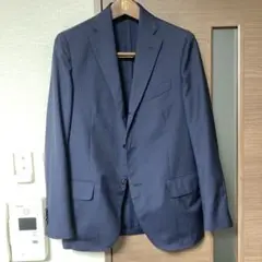 夏向き　LARDINI ネイビー ウール ジャケット サイズ48