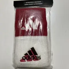 アディダス　リストバンド　赤白