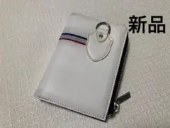 【新品】合皮 L字ファスナー レディース メンズ財布 白系