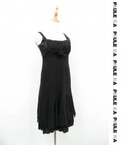 L030/美品 PAULE KA ドレス ワンピース シルク混 40 黒