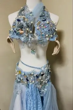 【美品】Amr ベリーダンス衣装　アイスブルー　水色