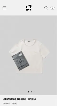 STRONG PACK TEE SHORT (WHITE) (M)