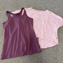 NERG2枚セットMサイズ　カップ付きタンクトップとショートTシャツ