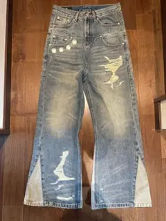 G.E.E.K. レイヤードデニムパンツ