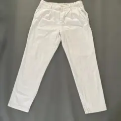 ZARA 白パンツ（ストライプ）