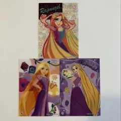 ディズニープリンセス クリアカードコレクション　ラプンツェル　3種