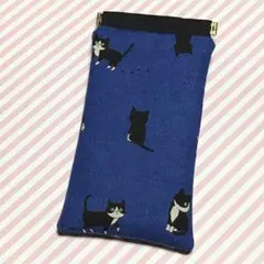 はちわれ猫ちゃん♪ハンドメイド＊バネポーチ♪ペンケース＊メガネケース