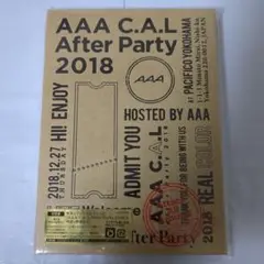 AAA C.A.L After Party 2018 blu-ray 初回盤