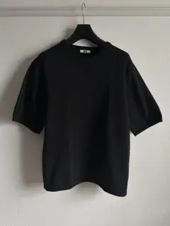 【UNIQLO U】24ss即完ニットTシャツLカットソー美品ボクシーショート丈
