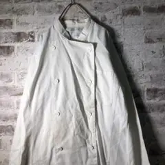 【ヴィンテージ】ダブルボタン シャツジャケット 無地 古着usedAS78