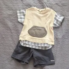 アプレレクール　切り替え半袖Tシャツ　ハーフパンツセット　110cm