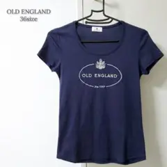 美品♪オールドイングランド ロゴ Tシャツ カットソー ネイビー 半袖