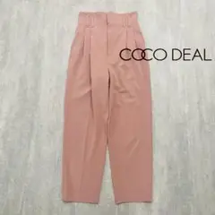 【美品】COCO DEAL ストレッチジョーゼットハイウエストスラックスパンツ