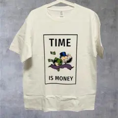新品 TIME IS MONEY Tシャツ カットソー メンズ 半袖 レトロ