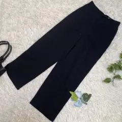美品　ジョルジオアルマーニ　スラックス　ストライプ　黒　イタリー製　38 S