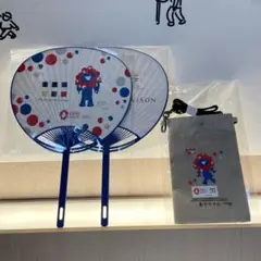 ミャクミャク　うちわ2枚　サコッシュ1個セット