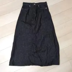 【美品】無印良品　ブラックデニムスカート