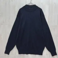 DANDYL ハイネック長袖ニット　ネイビー　無地　M