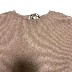 (新品未使用品)ブラウンカラーぽわん袖ロングワンピース　LLサイズ