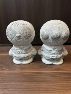 美品！希少！ 御影石 TAKAO 彫刻 バイキンマン　アンパンマン　メロンパンナ 美品！希少！ 御影石 TAKAO 彫刻 バイキンマンアンパンマン