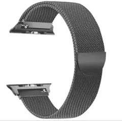 Apple Watch バンド メタルストラップ メッシュベルト 黒 42