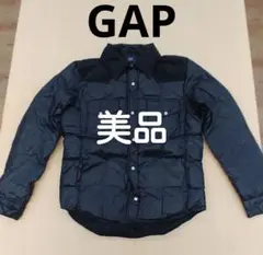 美品 GAP ギャップ ダークブルー ブラック ダウンジャケット メンズ S