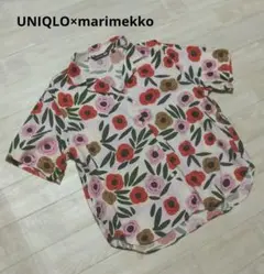 UNIQLO×マリメッコ L リネン ブレンドオープンカラーシャツ ユニクロ